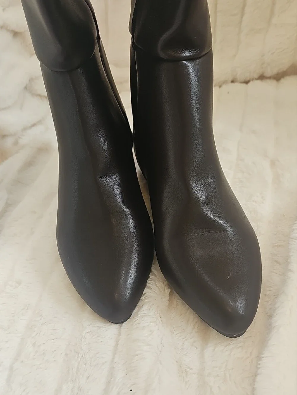 Classic Dark Brown Knee High Zip Boots